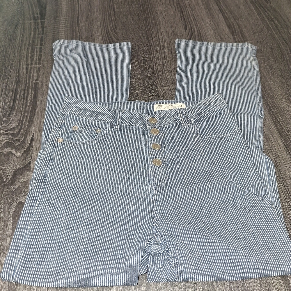 Blue & White Striped Jeans- Juniors Sz 11